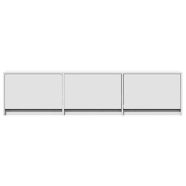 vidaXL Έπιπλο Τηλεόρασης με LED Λευκό 165x34x40cm από Επεξ. Ξύλο