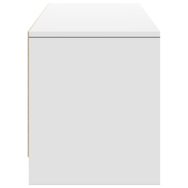 vidaXL Έπιπλο Τηλεόρασης με LED Λευκό 165x34x40cm από Επεξ. Ξύλο