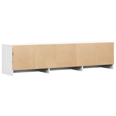 vidaXL Έπιπλο Τηλεόρασης με LED Λευκό 165x34x40cm από Επεξ. Ξύλο