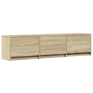 vidaXL Έπιπλο Τηλεόρασης με LED Sonoma Δρυς 165x34x40cm Επεξ. Ξύλο
