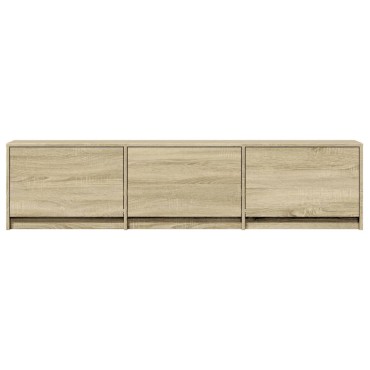 vidaXL Έπιπλο Τηλεόρασης με LED Sonoma Δρυς 165x34x40cm Επεξ. Ξύλο