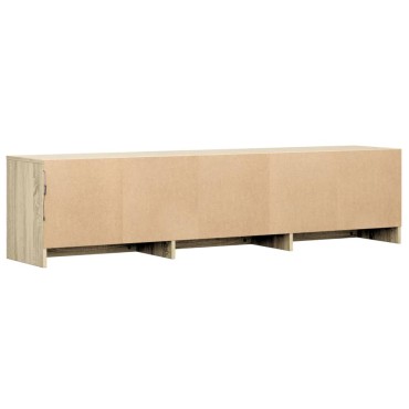 vidaXL Έπιπλο Τηλεόρασης με LED Sonoma Δρυς 165x34x40cm Επεξ. Ξύλο