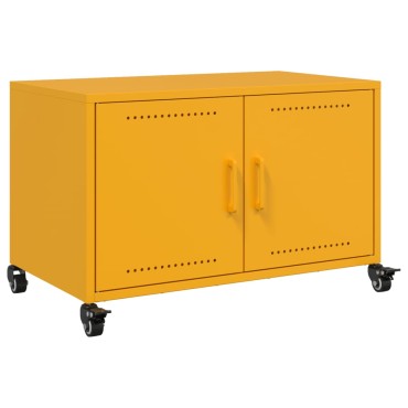 vidaXL Έπιπλο Τηλεόρασης Μουσταρδί Κίτρινο 68x39x43,5cm από Ατσάλι