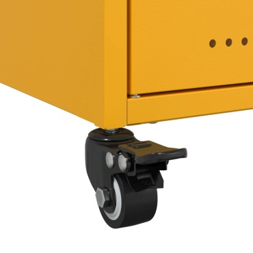 vidaXL Έπιπλο Τηλεόρασης Μουσταρδί Κίτρινο 68x39x43,5cm από Ατσάλι