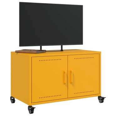 vidaXL Έπιπλο Τηλεόρασης Μουσταρδί Κίτρινο 68x39x43,5cm από Ατσάλι