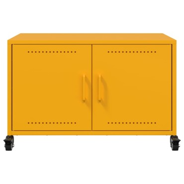 vidaXL Έπιπλο Τηλεόρασης Μουσταρδί Κίτρινο 68x39x43,5cm από Ατσάλι