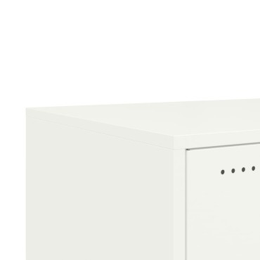 vidaXL Τραπεζάκι Σαλονιού Λευκό 68x50x43,5cm από Ατσάλι 1 τεμ.