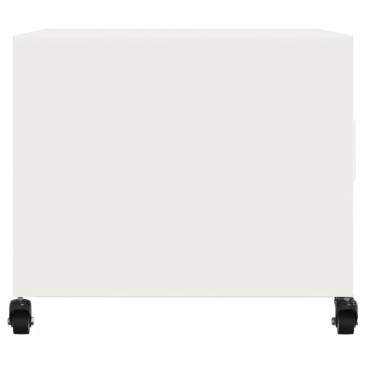 vidaXL Τραπεζάκι Σαλονιού Λευκό 68x50x43,5cm από Ατσάλι 1 τεμ.
