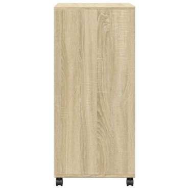 vidaXL Ντουλάπι Τροχήλατο Sonoma Δρυς 55x40x91cm από Επεξ. Ξύλο 1 τεμ.