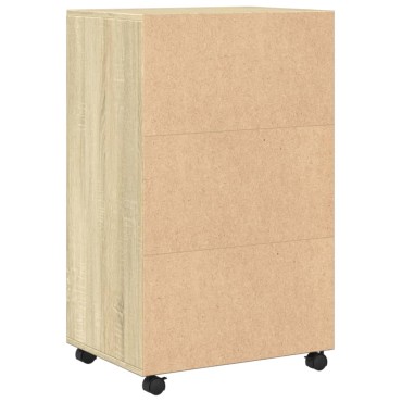 vidaXL Ντουλάπι Τροχήλατο Sonoma Δρυς 55x40x91cm από Επεξ. Ξύλο 1 τεμ.
