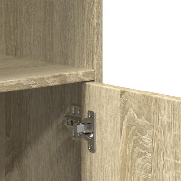 vidaXL Ντουλάπι Τροχήλατο Sonoma Δρυς 55x40x91cm από Επεξ. Ξύλο 1 τεμ.