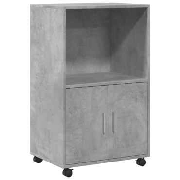 vidaXL Ντουλάπι Τροχήλατο Γκρι Σκυρ. 55x40x91cm από Επεξ. Ξύλο 1 τεμ.