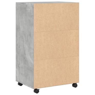 vidaXL Ντουλάπι Τροχήλατο Γκρι Σκυρ. 55x40x91cm από Επεξ. Ξύλο 1 τεμ.