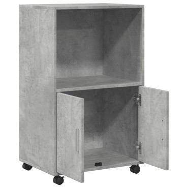 vidaXL Ντουλάπι Τροχήλατο Γκρι Σκυρ. 55x40x91cm από Επεξ. Ξύλο 1 τεμ.