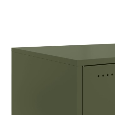 vidaXL Τραπεζάκι Σαλονιού Πράσινο Λαδί 68x50x43,5cm από Ατσάλι 1 τεμ.
