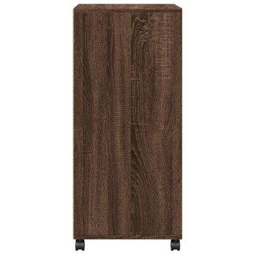 vidaXL Ντουλάπι Τροχήλατο Καφέ Δρυς 55x40x91cm από Επεξ. Ξύλο 1 τεμ.
