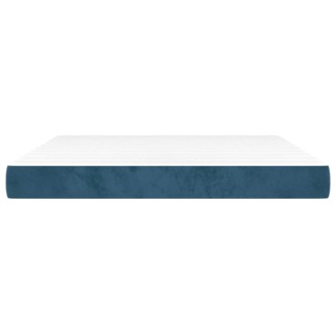 vidaXL Στρώμα με Pocket Springs Σκούρο Μπλε 160x210x20cm Βελούδινο 1 τεμ. - Διπλό