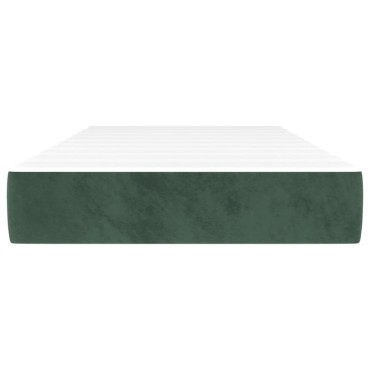 vidaXL Στρώμα με Pocket Springs Σκούρο Πράσινο 80x220x20cm Βελούδινο 1 τεμ. - Μονό