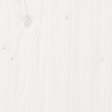vidaXL Σκελετός Κρεβ. Χωρίς Στρώμα Λευκό 160x200cm Μασίφ Πεύκο 1 τεμ. - Διπλό