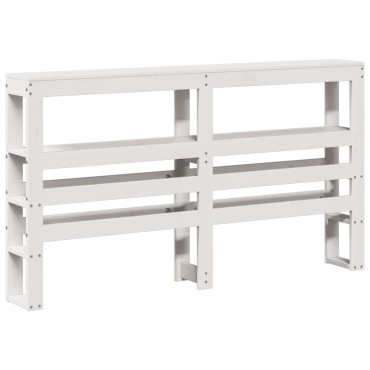 vidaXL Σκελετός Κρεβ. Χωρίς Στρώμα Λευκό 160x200cm Μασίφ Πεύκο 1 τεμ. - Διπλό