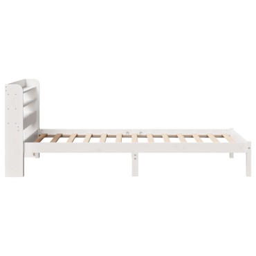 vidaXL Σκελετός Κρεβ. Χωρίς Στρώμα Λευκό 75x190cm Μασίφ Πεύκο 1 τεμ. - Μονό