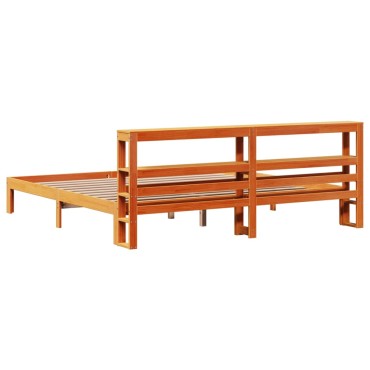 vidaXL Σκελετός Κρεβ. Χωρίς Στρώμα Καφέ Κεριού 180x200 εκ Μασίφ Πεύκο