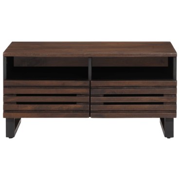 vidaXL Τραπεζάκι Σαλονιού Καφέ/Μαύρο 80x55x40cm Μασίφ Ξύλο Μάνγκο 1 τεμ.