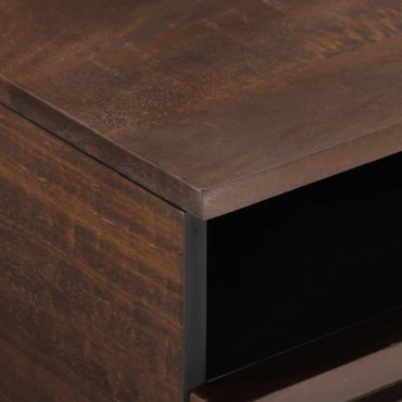 vidaXL Τραπεζάκι Σαλονιού Καφέ/Μαύρο 80x55x40cm Μασίφ Ξύλο Μάνγκο 1 τεμ.