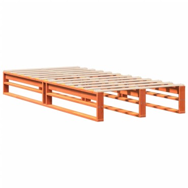 vidaXL Σκελετός Κρεβ. Χωρίς Στρώμα Καφέ Κεριού 75x190 εκ Μασίφ Πεύκο