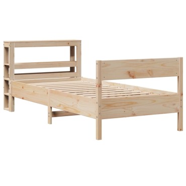 vidaXL Σκελετός Κρεβατιού Χωρίς Στρώμα 100x200cm Μασίφ Πεύκο 1 τεμ. - Μονό