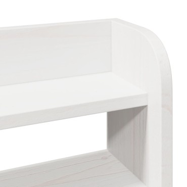 vidaXL Πλαίσιο Κρεβατιού με Κεφαλάρι Λευκό 160x200cm από Μασίφ Πεύκο 1 τεμ. - Διπλό