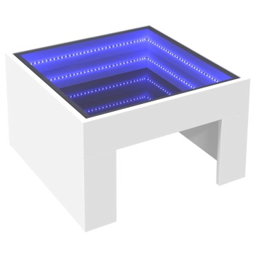 vidaXL Τραπεζάκι Σαλονιού Infinity LED Λευκό 50x50x30cm 1 τεμ.