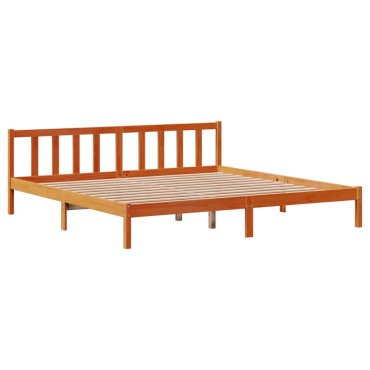 vidaXL Πλαίσιο Κρεβατιού με Κεφαλάρι 180x200 εκ Μασίφ Ξύλο Πεύκου