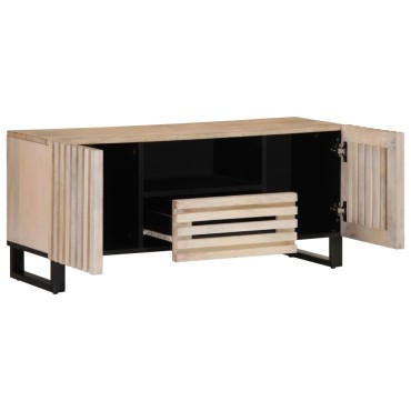 vidaXL Έπιπλο Τηλεόρασης 100x34x46cm από Μασίφ Ξύλο Μάνγκο 1 τεμ.