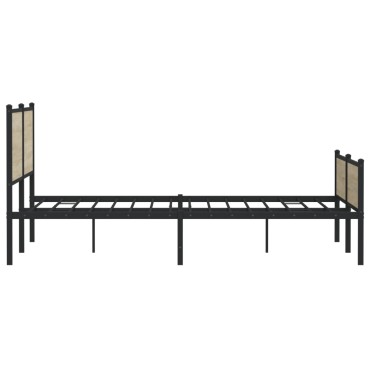 vidaXL Σκελετός Κρεβ. Χωρίς Στρώμα Sonoma Δρυς 180x200cm Μεταλλικό 1 τεμ. - Διπλό