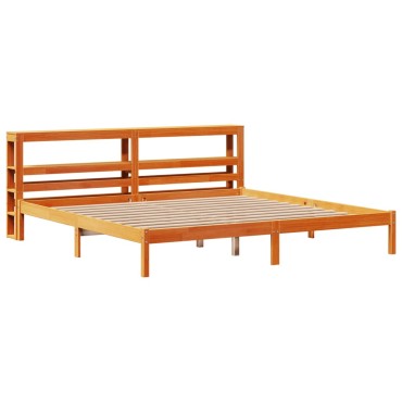 vidaXL Πλαίσιο Κρεβατιού με Κεφαλάρι 180x200 εκ Μασίφ Ξύλο Πεύκου