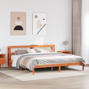 vidaXL Πλαίσιο Κρεβατιού με Κεφαλάρι 180x200 εκ Μασίφ Ξύλο Πεύκου
