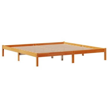 vidaXL Πλαίσιο Κρεβατιού με Κεφαλάρι 180x200 εκ Μασίφ Ξύλο Πεύκου