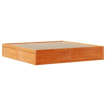vidaXL Πλαίσιο Κρεβατιού με Κεφαλάρι 180x200 εκ Μασίφ Ξύλο Πεύκου