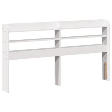 vidaXL Σκελετός Κρεβ. Χωρίς Στρώμα Λευκό 160x200cm Μασίφ Πεύκο 1 τεμ. - Διπλό
