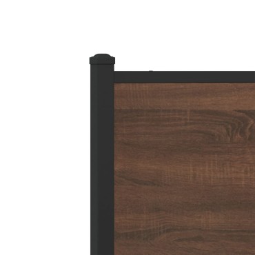 vidaXL Σκελετός Κρεβ. Χωρίς Στρώμα Καφέ Δρυς 180x200 εκ. Μεταλλικό