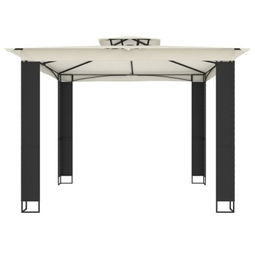 vidaXL Κιόσκι με Διπλή Οροφή Κρεμ 2,94x2,94 μ. Ατσάλινο