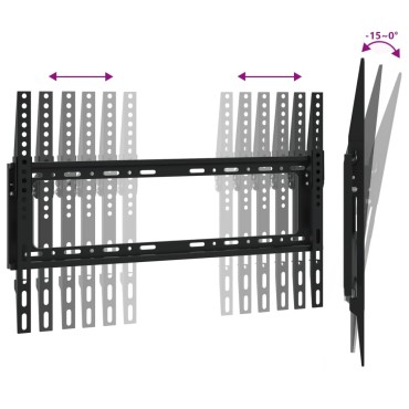 vidaXL Βάση Τηλεόρασης Επιτοίχια για 26-63Ιν Max VESA 600x400χιλ. 50κ.
