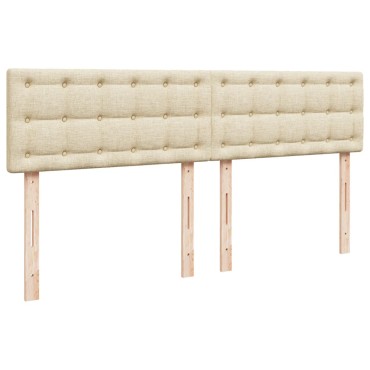 vidaXL Κρεβάτι Boxspring με Στρώμα Κρεμ 180x200 εκ. Υφασμάτινο
