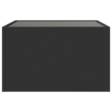 vidaXL Τραπεζάκι Σαλονιού Infinity LED Μαύρο 50x50x30cm 1 τεμ.