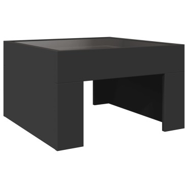 vidaXL Τραπεζάκι Σαλονιού Infinity LED Μαύρο 50x50x30cm 1 τεμ.