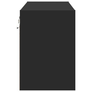 vidaXL Έπιπλο Τοίχου Τηλεόρασης με LED Μαύρο 80x31x45cm