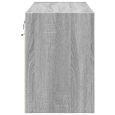 vidaXL Έπιπλο Τοίχου Τηλεόρασης με LED Γκρι Sonoma 80x31x45cm