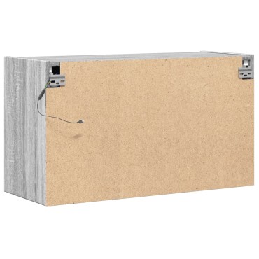 vidaXL Έπιπλο Τοίχου Τηλεόρασης με LED Γκρι Sonoma 80x31x45cm