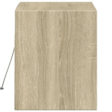 vidaXL Έπιπλο Τοίχου Τηλεόρασης με LED Sonoma Δρυς 80x31x38cm